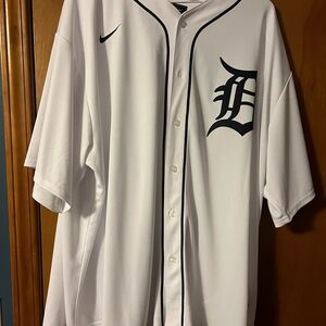 Nike White Detroit tigers /Torkleson Jersey with Blue Label